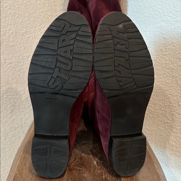 Stuart Weitzman Lowland over-the-knee boot Burgundy suede Women’s Size 6.5 - Picture 10 of 12